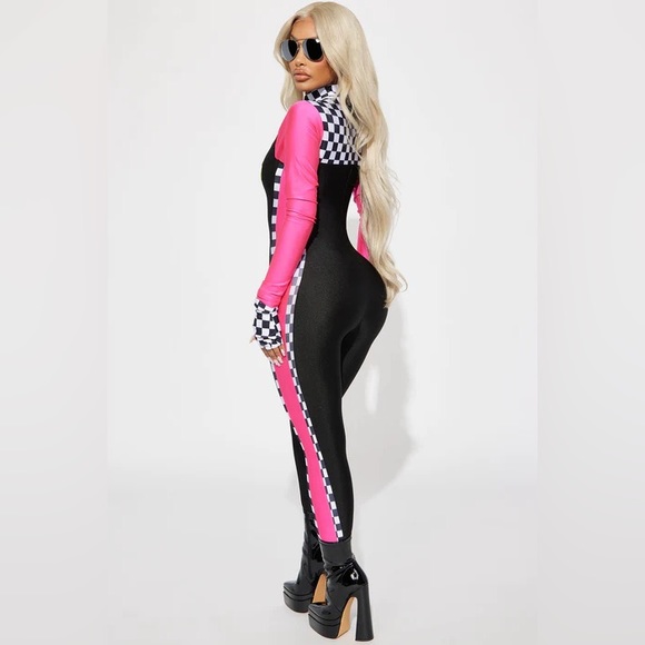 Never worn Forplay burning rubber 3 piece set, L/XL pink and black - Picture 2 of 5